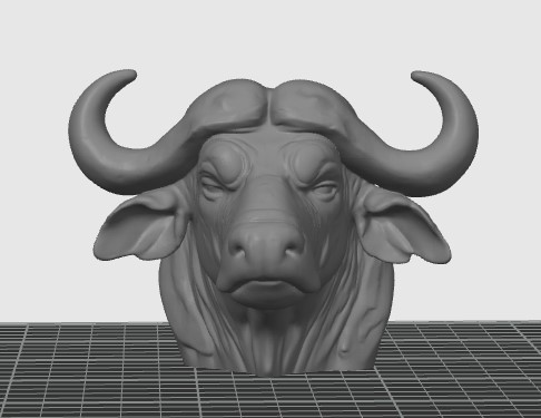 Estátua - Cabeça de Bufálo
